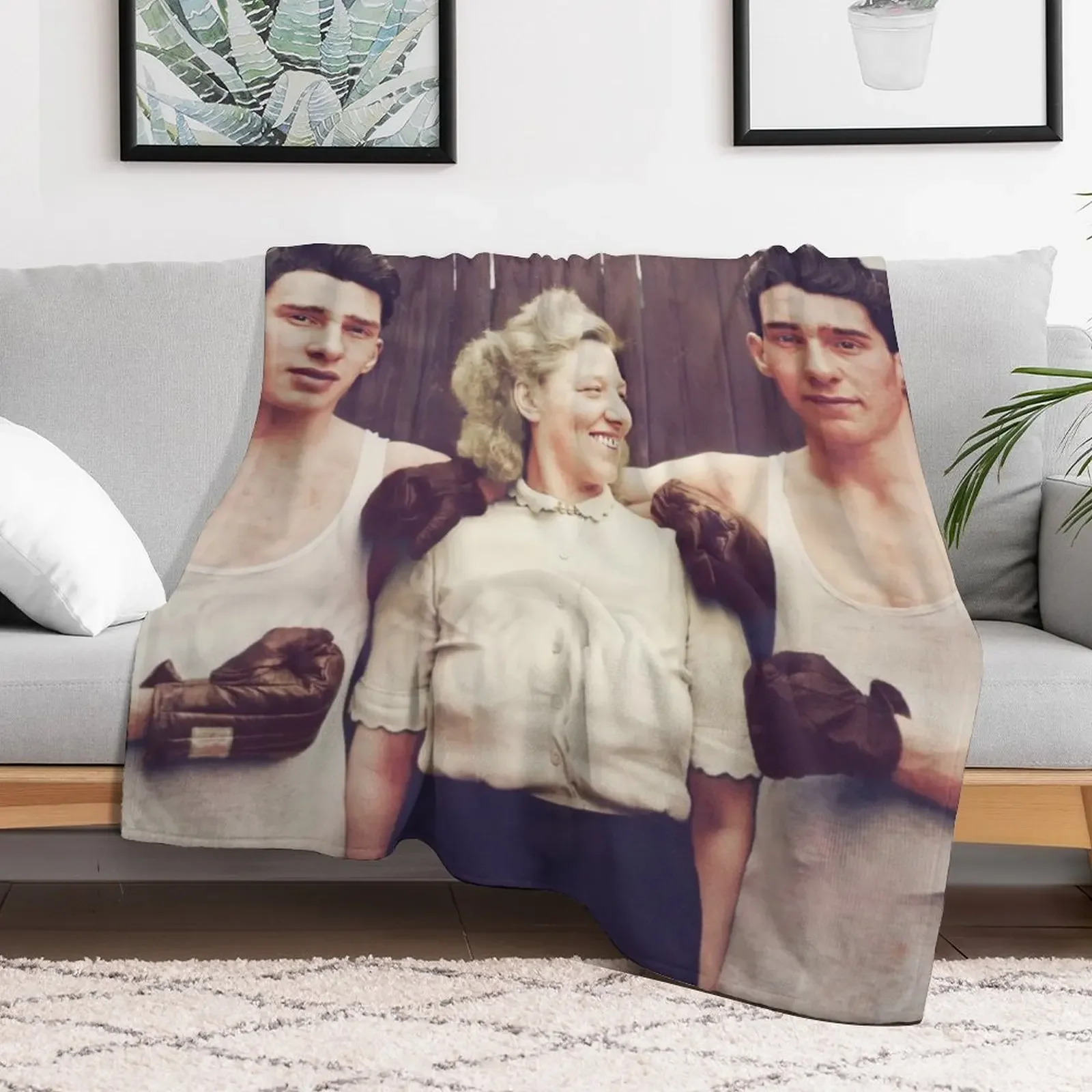 The Kray Twins in colour Throw Blanket Extra Large Throw Soft Decorative Sofas Quilt Blankets