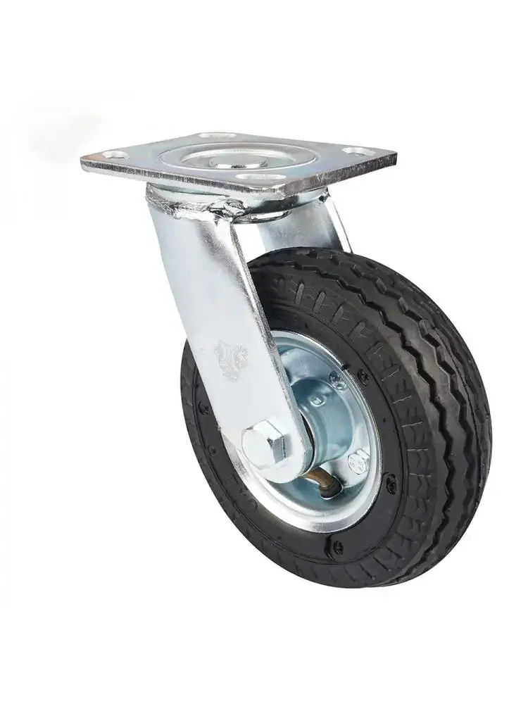 1 Pc Caster Heavy 6-inch Inflatable Directional Wheel Rubber Air Wear-resistant Hotel Luggage Cart Factory
