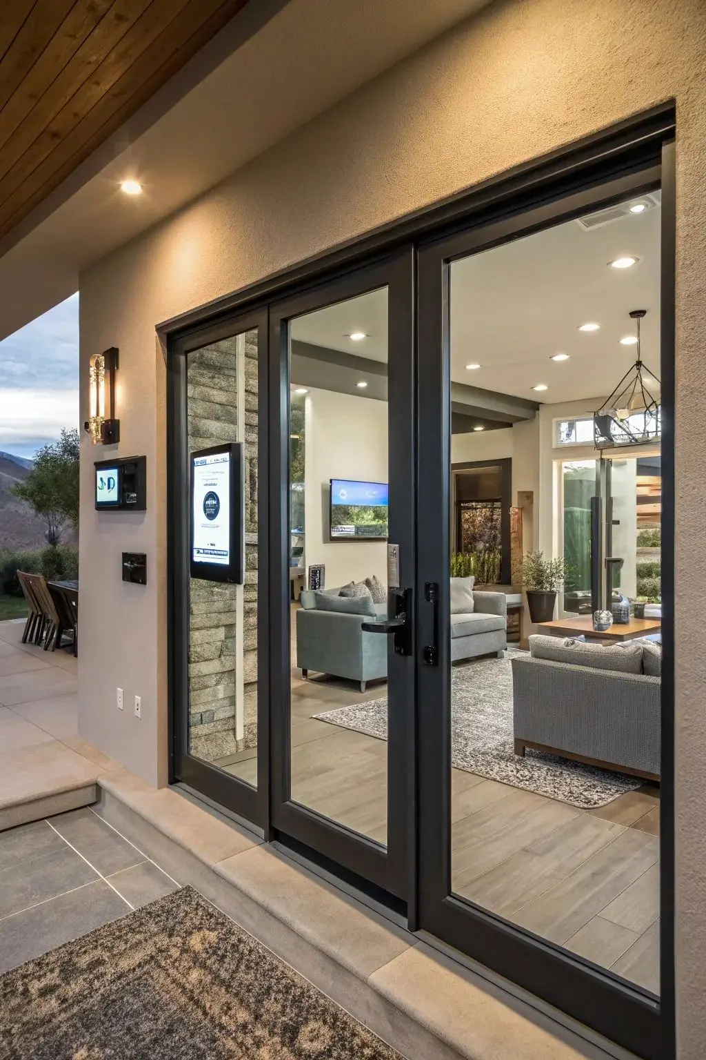 Patio Front Entry Glass French Doors Exterior Double Glazed Security Swing Door Modern Hurricane Proof Aluminum Casement Door