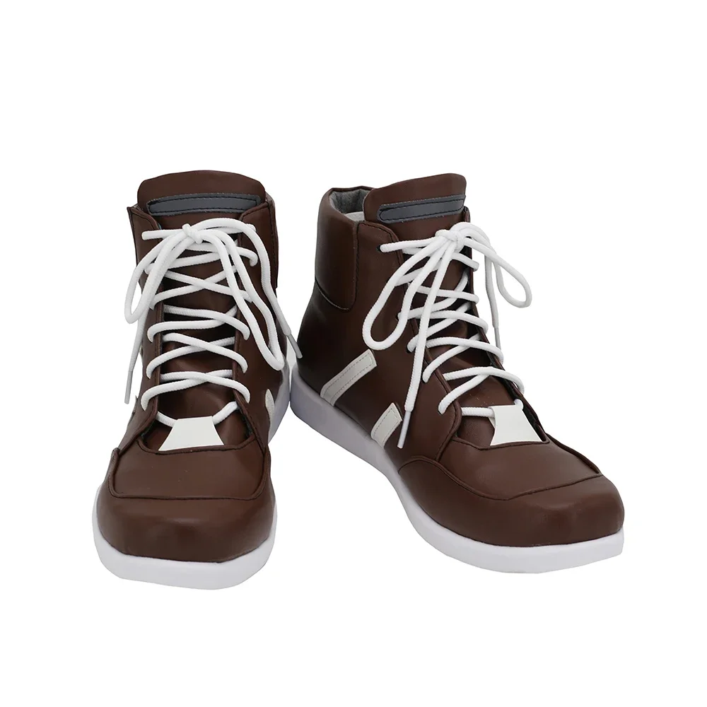 Arknights Adnachiel Cosplay Boots Brown Shoes Custom Made Any Size (2)