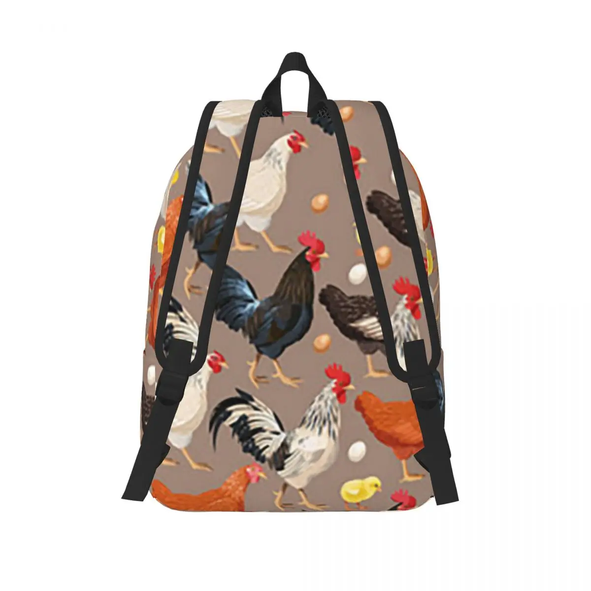 Chicken Animal Chicken Theme Student Backpack School Bag Hiking Travel Daypack for Men Women Fashion Bookbag Shoulder Bags