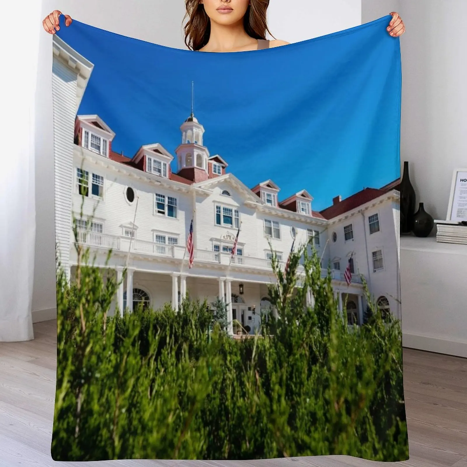 

Inside the maze at The Stanley Hotel Throw Blanket Extra Large Throw Bed Weighted Beautifuls Blankets