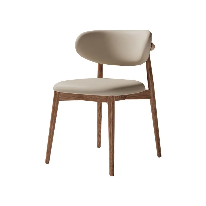 

Cream wind solid wood dining chair hotel designer chair home leisure restaurant back chair modern simple stool