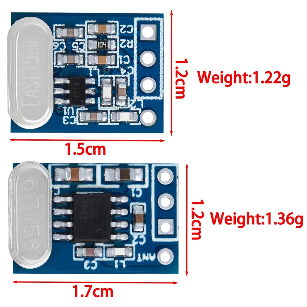 1Set 2Pcs  SYN115 SYN480R  433MHZ Wireless Transmitter Receiver Board Module ASK/OOK Chip PCB for arduino