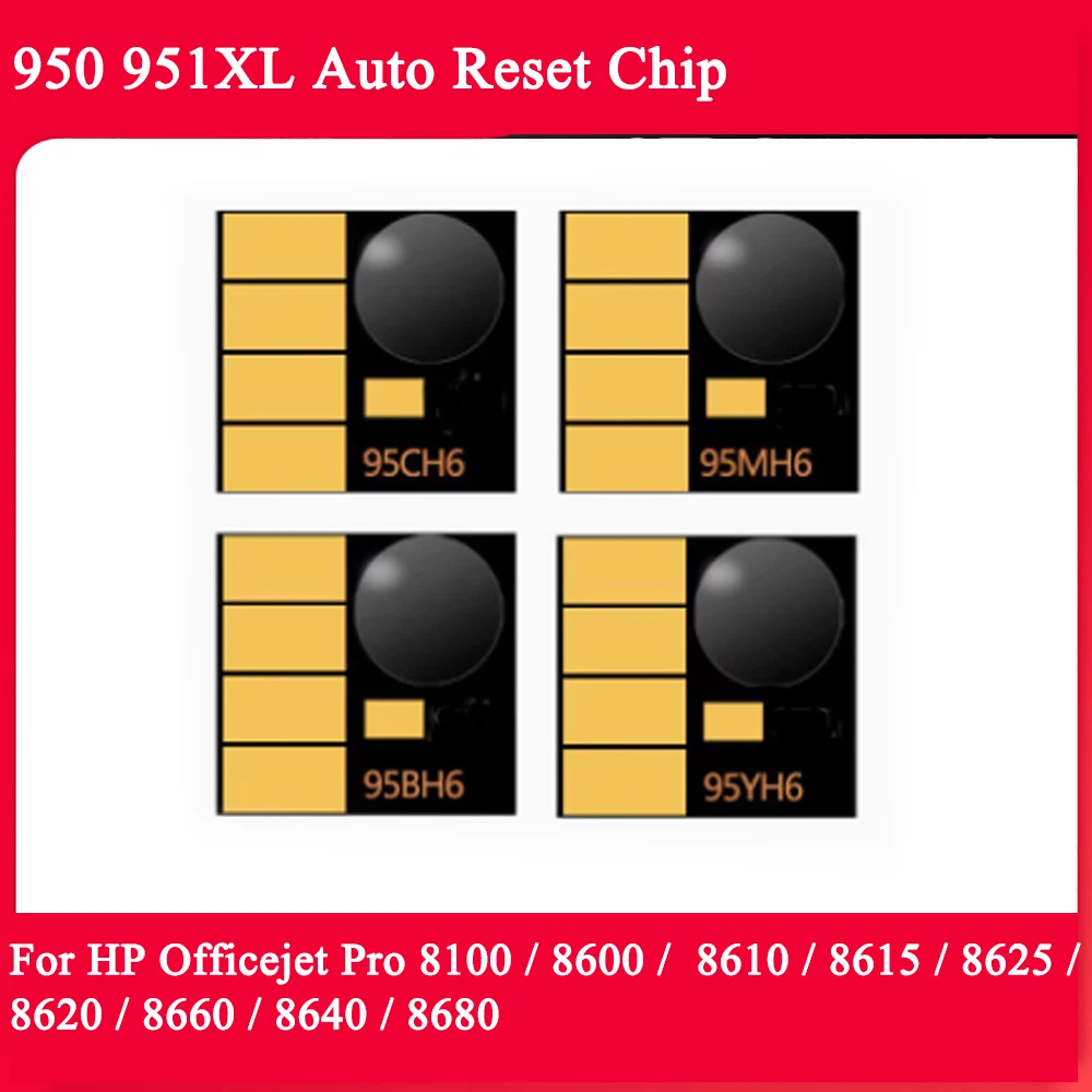 950 951xl Auto Reset Chip Replacement For HP 950 951 xl for Pro 8100 8600 8610 8620 8680 8615 8630 8640 8650 8660 Printer