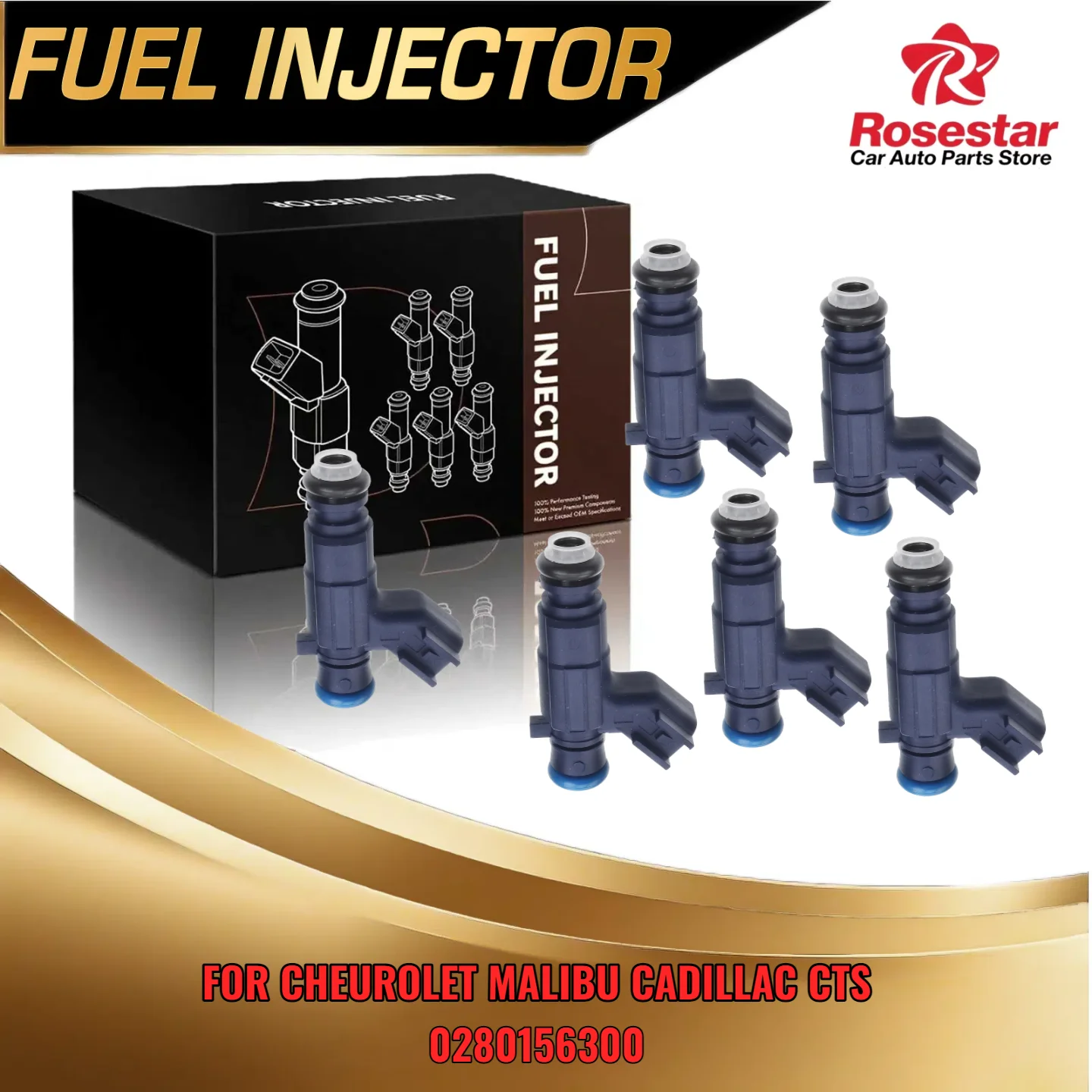 

6x Fuel Injector for Chevrolet Malibu Equinox Cadillac CTS SRX 3 6L 0280156300