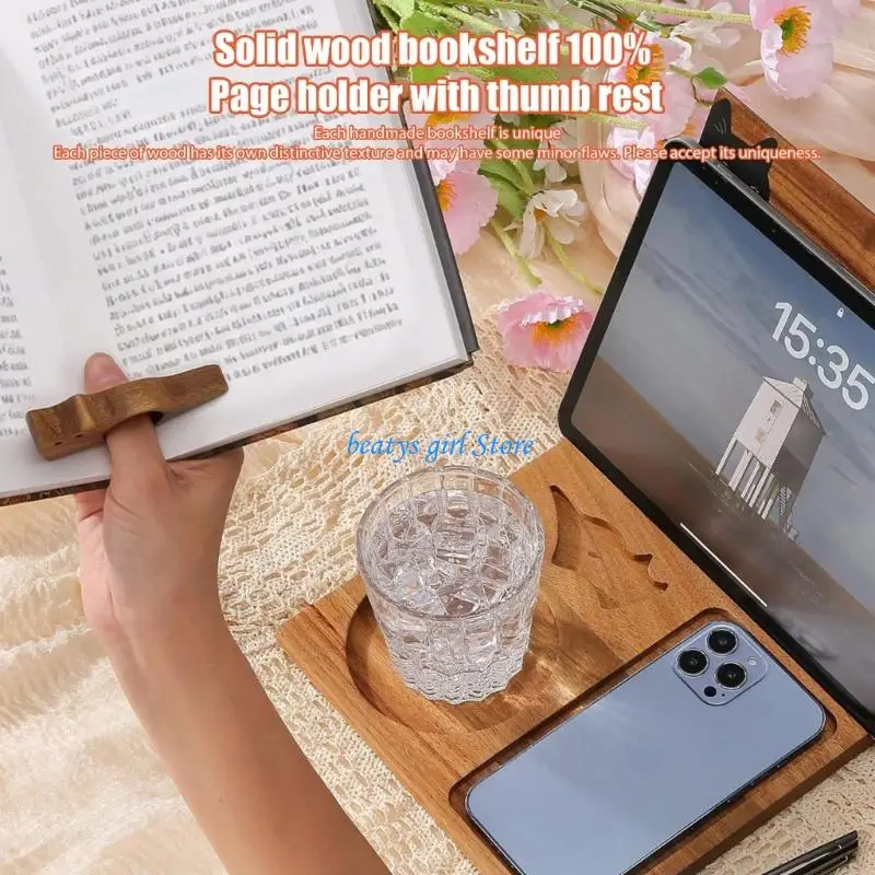 C7AB Natural Pliable Bookholder for Reading Storage and Organization