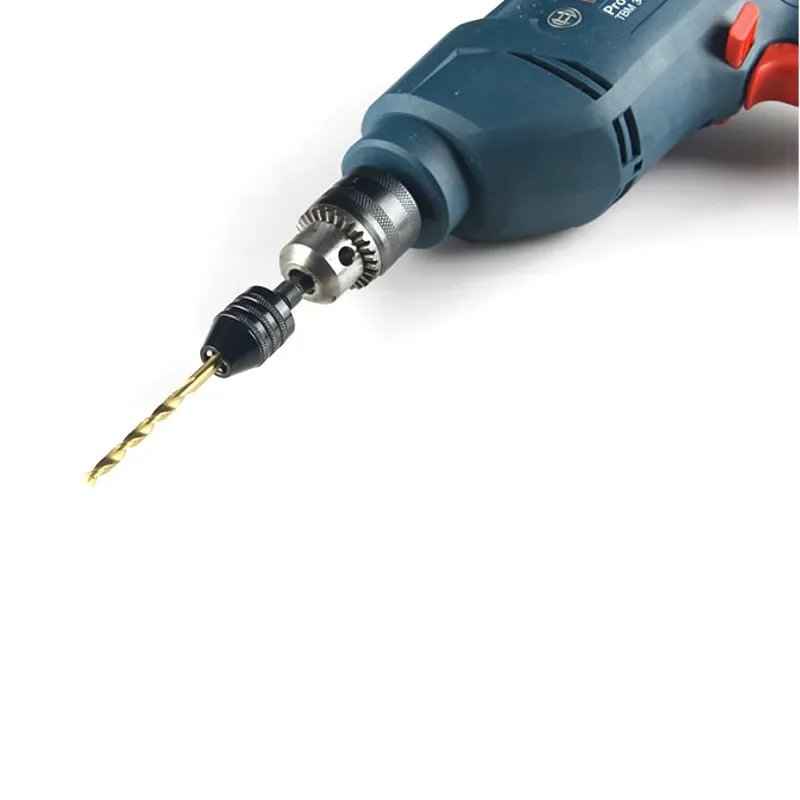 0.3-8mm 6.35mm 1PC Quick Change  Keyless Drill Chuck Screwdriver Impact Driver Adaptor Hex Shank Drills Grinder Converter view 5