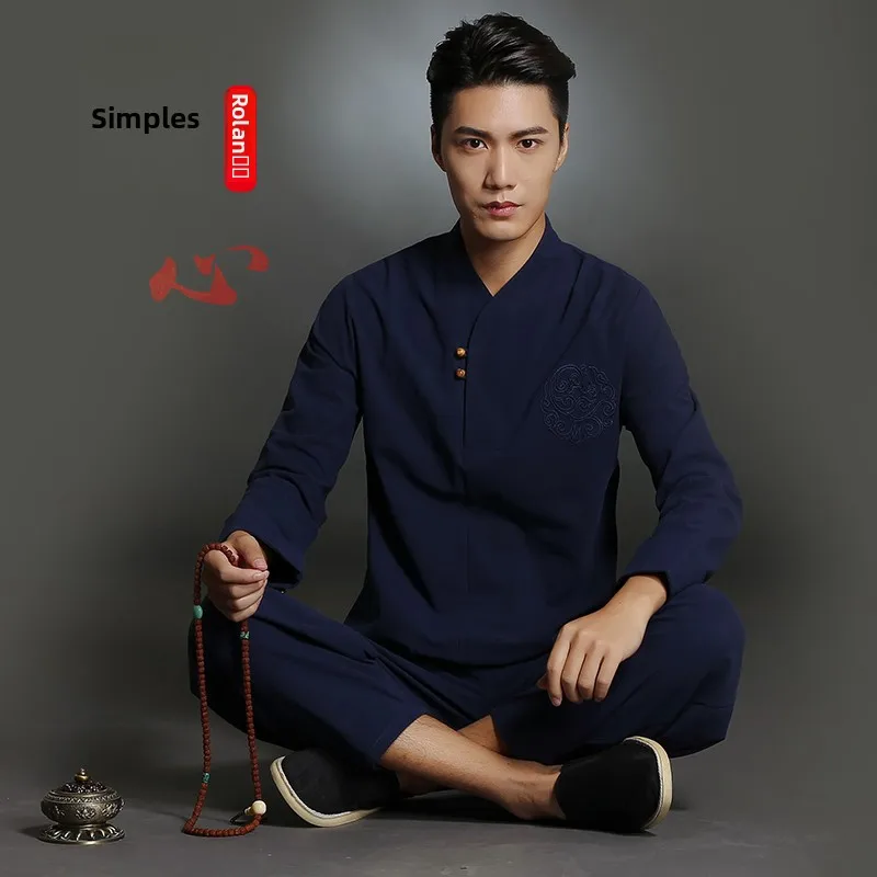 renovated-hanfu-men's-clothing-monastic-suit-traditional-chinese-tang-costume-ancient-style-male-fashion-spring-season-casual