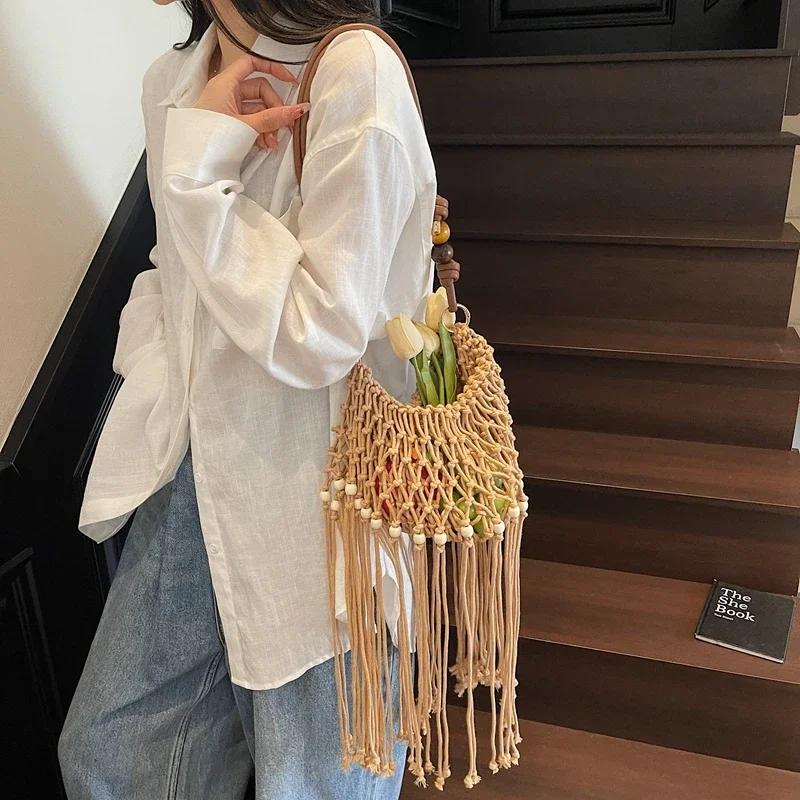 

Women Fashion Small Crossbody Phone Bag Solid Color Hollow-out Woven Crochet Lightweight Braided Shoulder Handbag Crossbody Bags