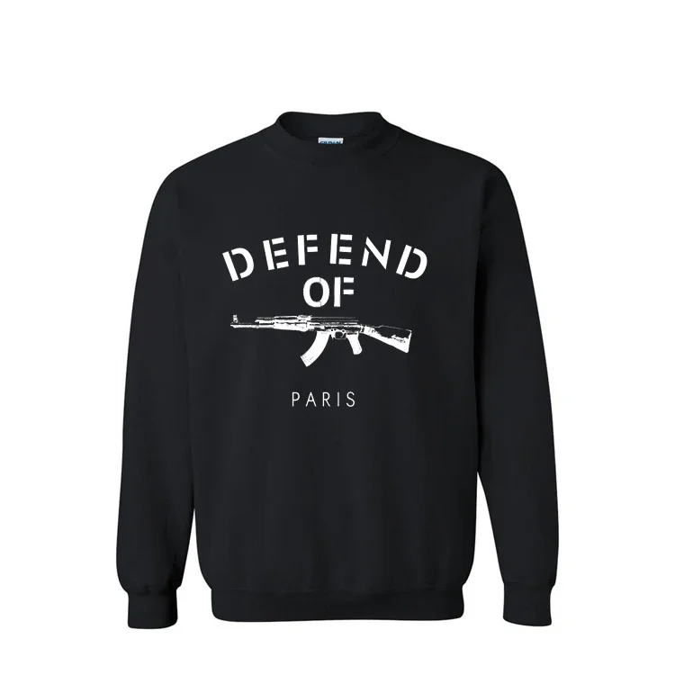 

AK-47 Of Defend Paris.funny Slogan of Guns-hoodies for Gun Collectors