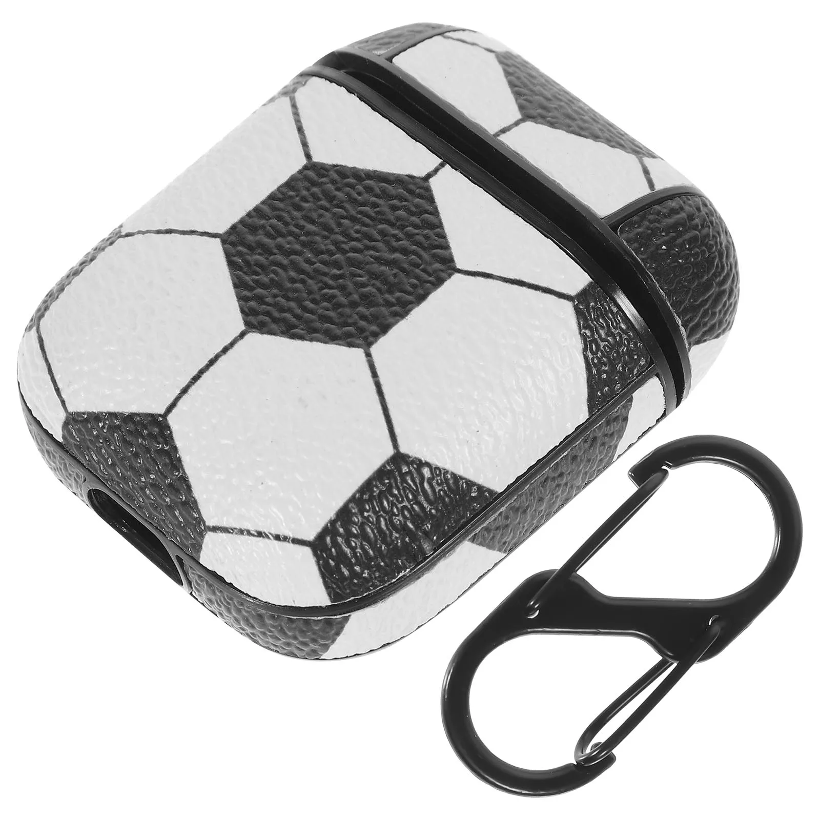 

1pc Ball-printed Earphone Case for 2 PU Protective Shell with Charging Hole Indicator Hook Design Carry Box
