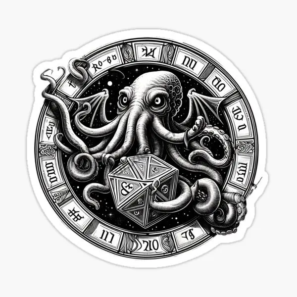 Cthulhu Great Old Ones Octopus Creative PVC Accessories Sticker for Decorate Wall Fridge Car Van Motorcycle Off-road Decal