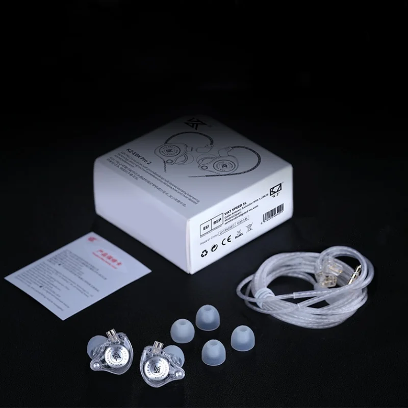 KZ EDXPRO2 EDX PRO 2 الديناميكي في الأذن سماعة HIFI سماعة رأس جهيرة الصوت 3.5 مللي متر Tpre-c التوصيل اختياري 2PIN كابل قابل للفصل