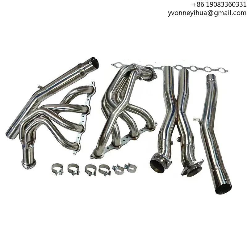 

Exhaust Header For 2005-2013 Chevy Corvette C6 LS2 LS3 V8 6.0L 6.2L 7.0L Exhaust Header Cross X-Pipe Kit