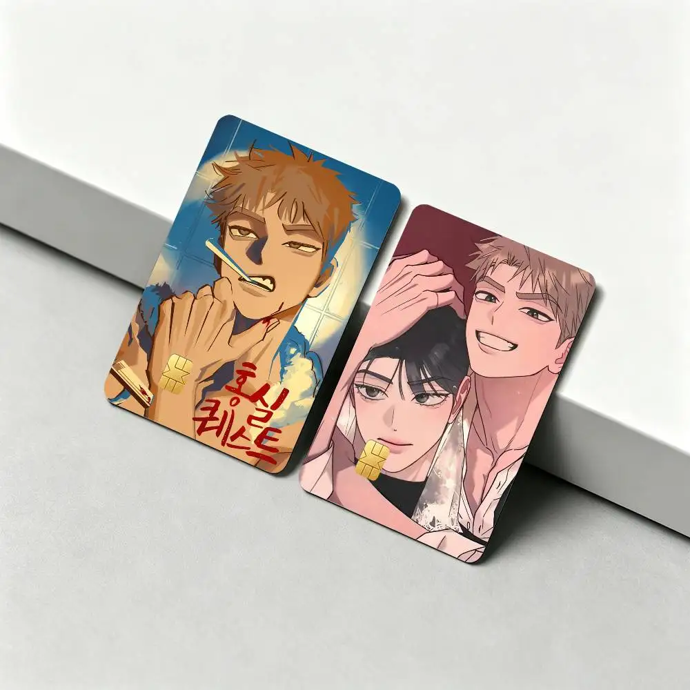 Manhwa R-Red Thread Quest 1Set 4Pcs Waterproof Card Skin Stickers for Credit Bus IC Cards
