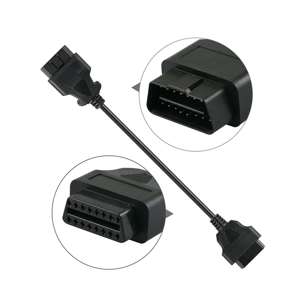 OBD2 Extension Cable Connector Diagnostic Cable Male To 16Pin Female Extend OBD II Adapter