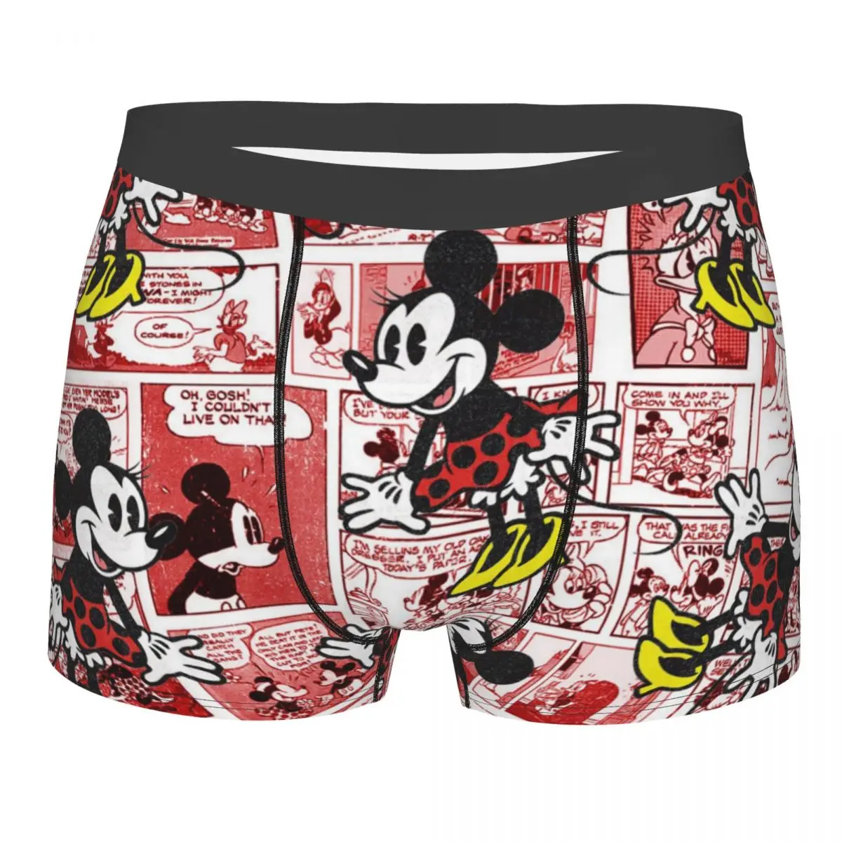 Mickey Mouse Underwear Men Printed Customized Boxer Shorts Panties Briefs Breathable Underpants