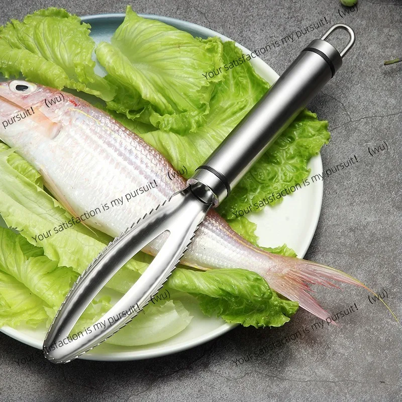 Stainless steel fish scale scraper, quick removal, cleaning kitchen accessories