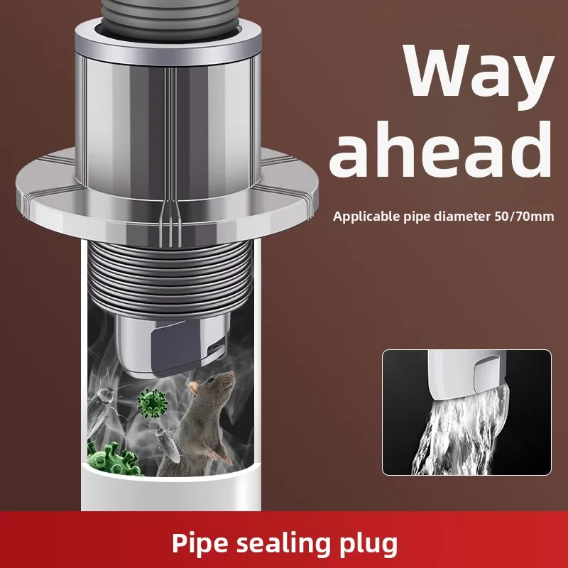 Upgraded Direct Drain Plug Seal - Universal Sink Drain Stopper, Leak-Proof Easy-Install Bathroom/Kitchen Drain Plug with Single-