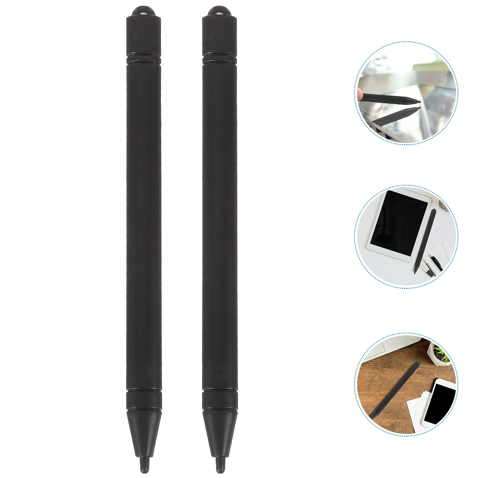 2 Pcs Universal LCD Tablets Pen Digital Stylus Painting Pen for Magazine Editing Drawing Design (Black)