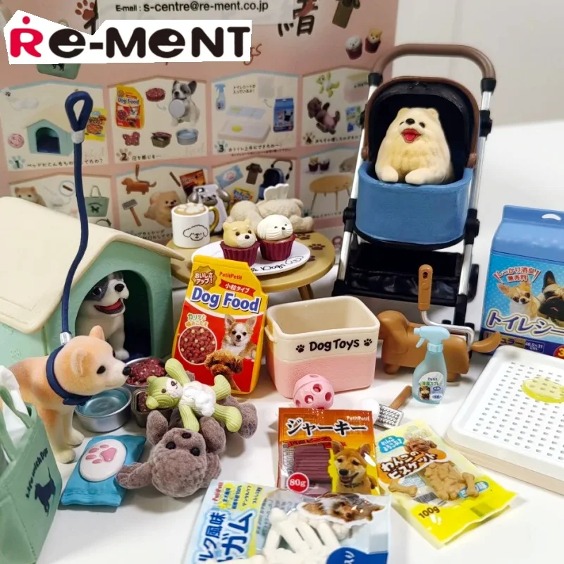 Caja ciega genuina Re-Ment A Wonderful Life para perros de compañía, juguetes de criatura de esquina Kawaii, adornos de modelos coleccionables, regalo de Navidad