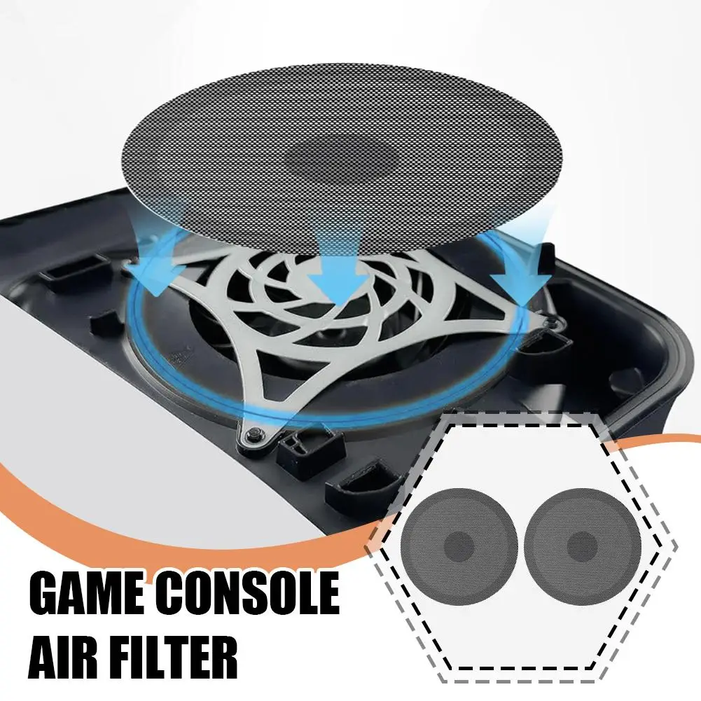 Air Filter for PS5 Pro/Slim Game Console Digital/Optical Disc Drive Version, Set of 2 Simple Air Filters - Game Accessories