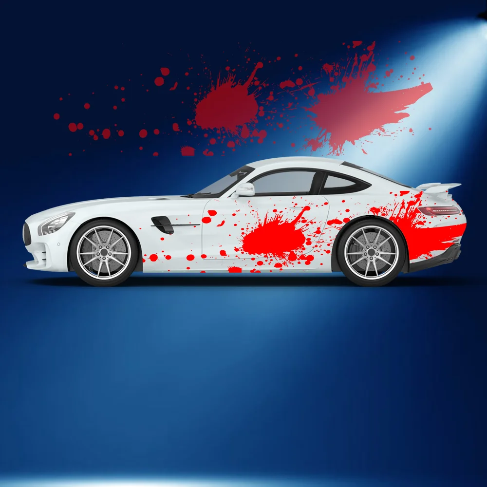 Splash Terrifying Blood Car Side Sticker Vinyl Self-adhesive Paper Motorsport Paint Decal Suitable for Truck Suv Decoration