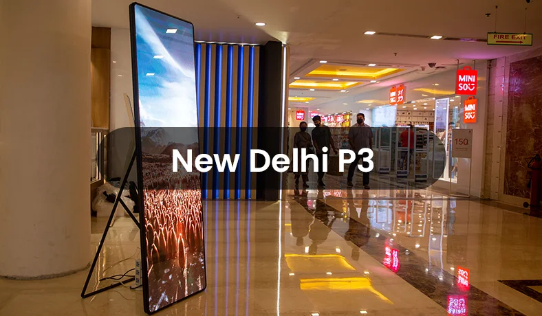 BOTAI Digital LED Poster P1.8 P2 P2.5 P3 Indoor HD Electronic Advertising LED Screen Wifi Control Floor Standing LED Display