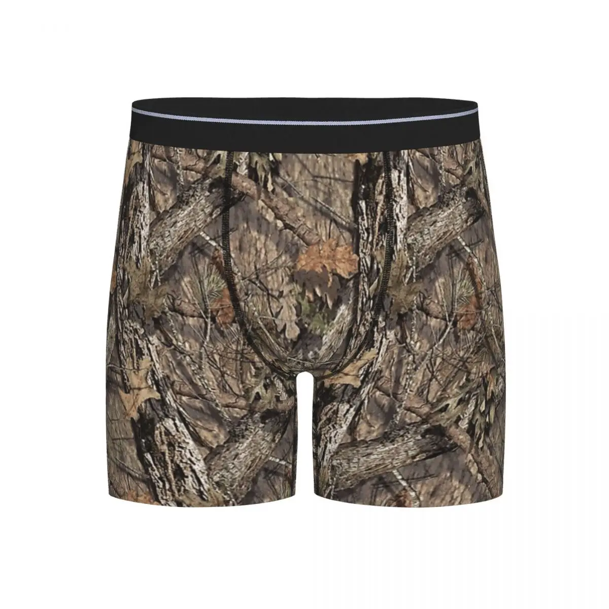 

Длинные трусы-боксеры, шорты, камуфляжные трусы из настоящего дерева, мужское вентилируемое нижнее белье для мужчин, подарки бойфренду