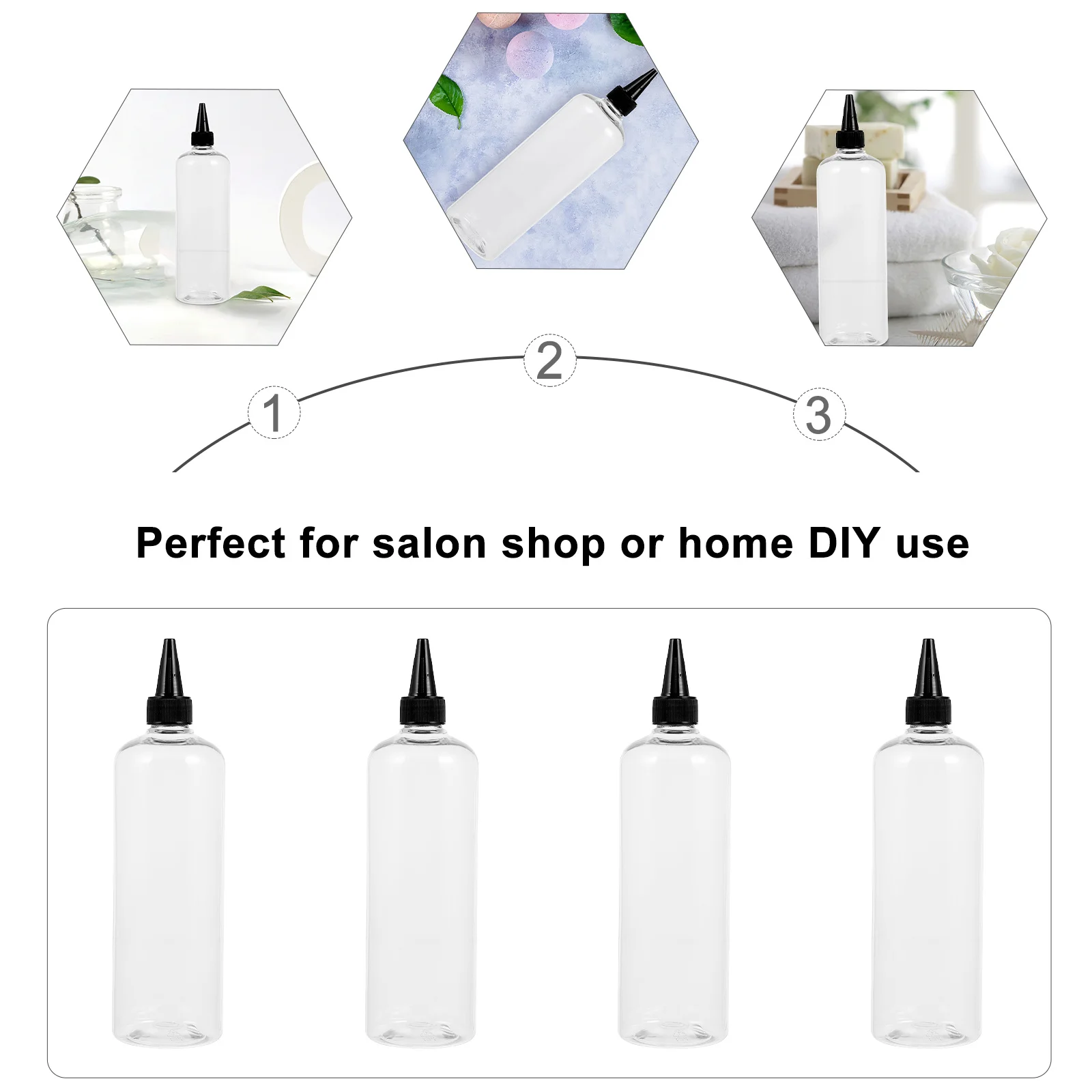 5 stücke Nachfüllbare Squeeze Flaschen Spitzen Mund Applikator Flasche Für Haar Farbe Farbstoff Öl Flüssigkeit Sauce Verwenden Sub Flasche