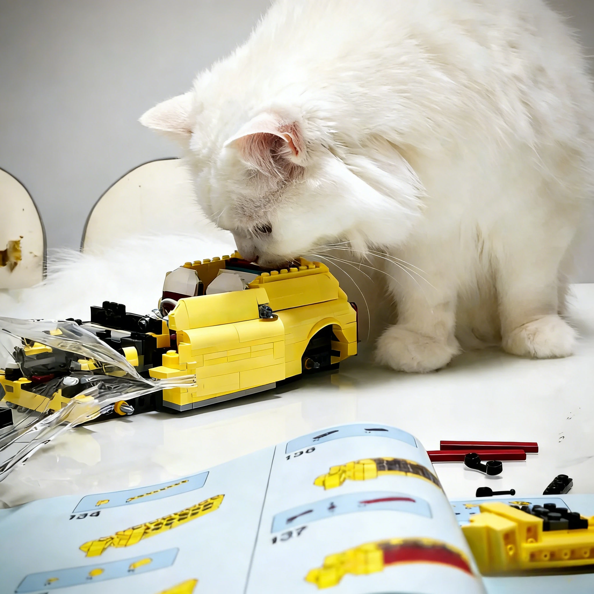 مجموعة مكعبات بناء سيارات المدينة الصفراء 10271 مناسبة لهدايا أعياد الميلاد متوافقة مع قطع ليغو، 960 قطعة.