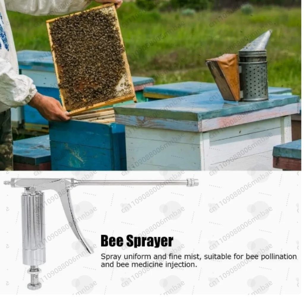 1PCS Stainless Steel Beekeeping Bee Continuous Medicine Sprayer Pollination Syringe Tools Beekeeper Equipment