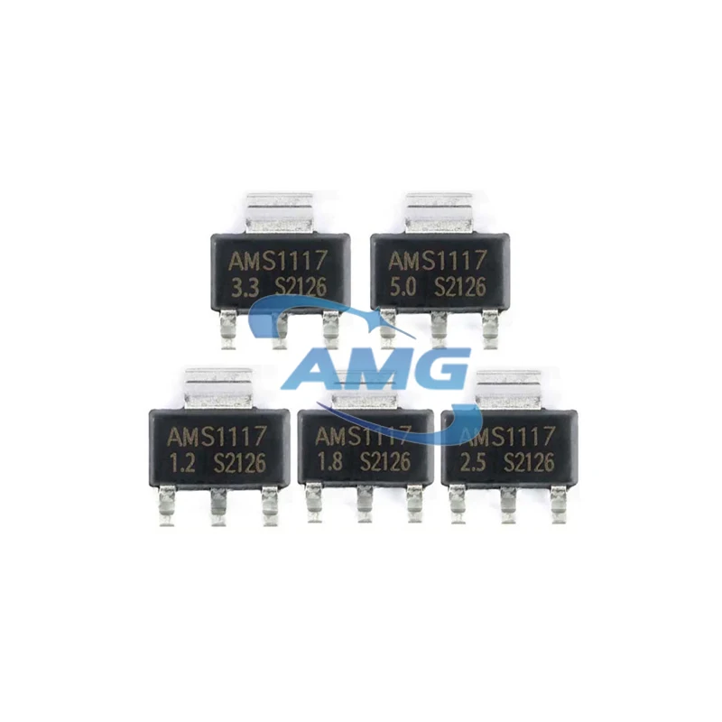 50PCS SOT223 AMS1117-2.5V AMS1117-ADJ. AMS1117-1.8V AMS1117-5.0V AMS1117-1.5V AMS1117-3.3V AMS1117-1.2V voltage regulators