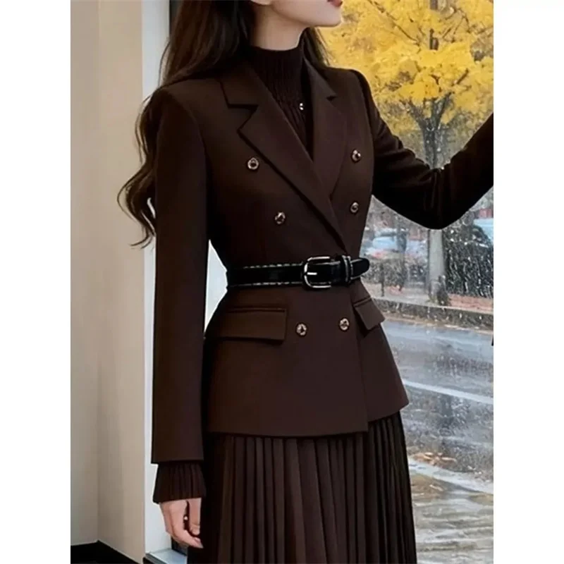 

Korean Women Fashion High Waist Maxi Skirt Femme Fashion Large Size 4XL Long Skirts 2PCS Autumn Ladies Two-piece Set Short Skirt