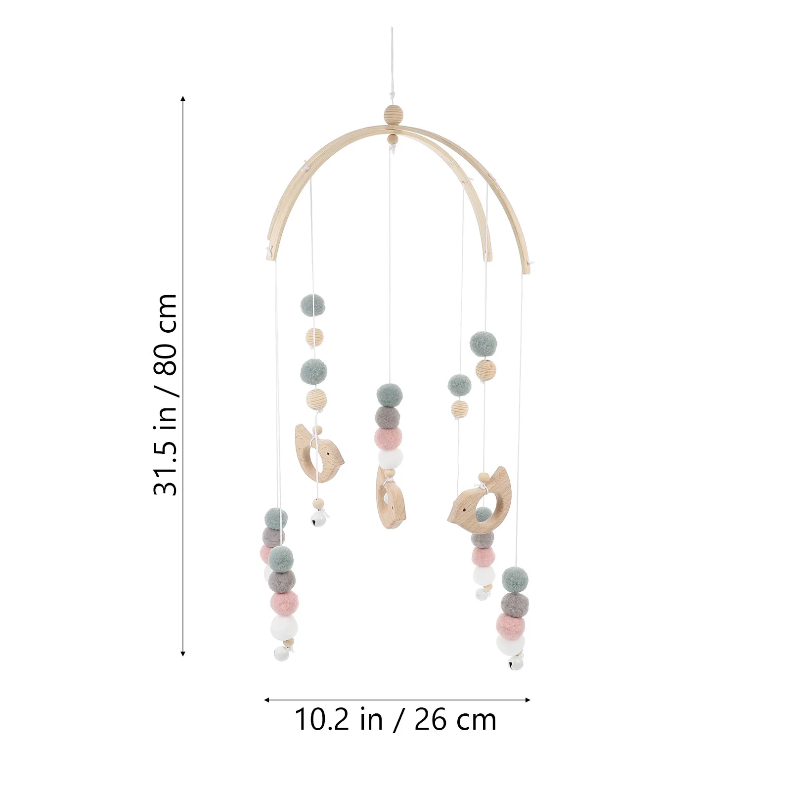 Hangend decor voor kinderkamer kinderkamer kraamcadeau houten babybedje mobiel plafond wieg mobiele vogelhanger