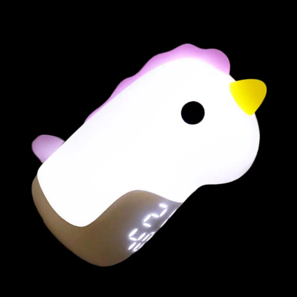 

Unicorn Alarm Clock Night Light Creative Bedside Sillicone Abs Child Lovely Led Dimming Indoor Use Sturdy Material