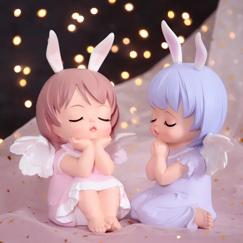 Creative Annie Baby Angel Girl Heart Girl Decorative Ornament Supply Night Light Cake Ornament Car Supplies