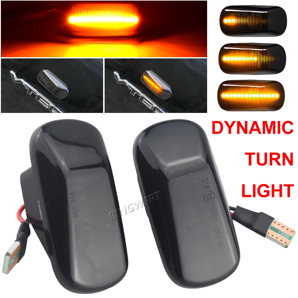 2pcs For Honda Stream S2000 CR-V HR-V Civic City Fit Jazz Accord Repeater Signal Light Dynamic Side Marker Turn Signal Light