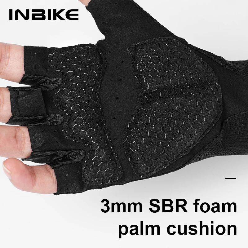 INBIKE Summer Cycling Gloves Half Finger Outdoor Sports Gloves Breathable Bicycle MTB Road Bike Gloves for Men Women Accessories