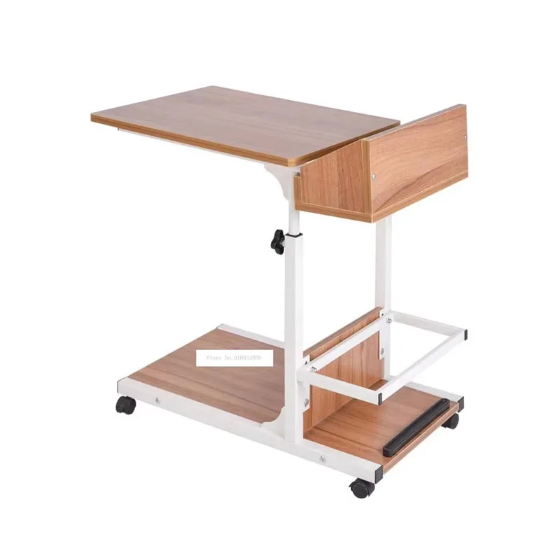 Portable Table Adjustable Lifting Standing Laptop Desk Bedroom Removable Storage Small Side Table Mini Sofa Cabinet