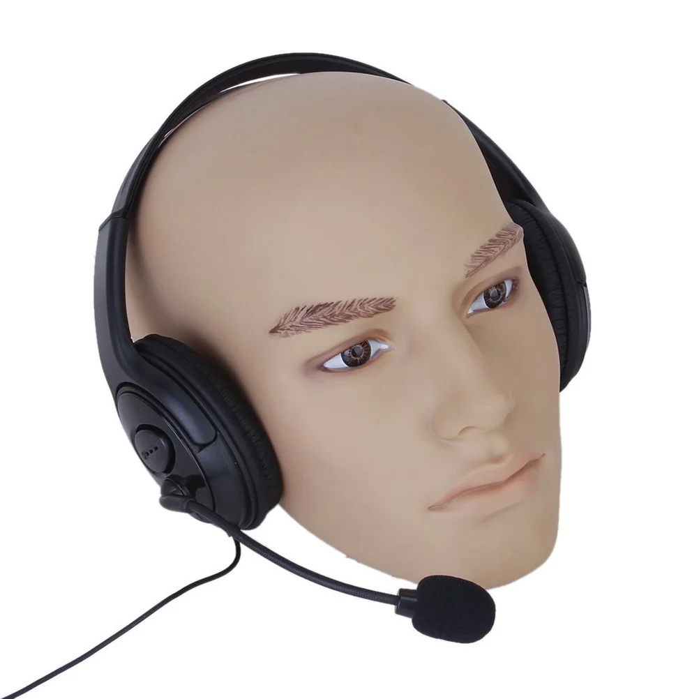 

.5mm Wired Headset with Adjustable Mic and Rotary Volume Control for Pc Mobile Gaming Audio Jack Earphones