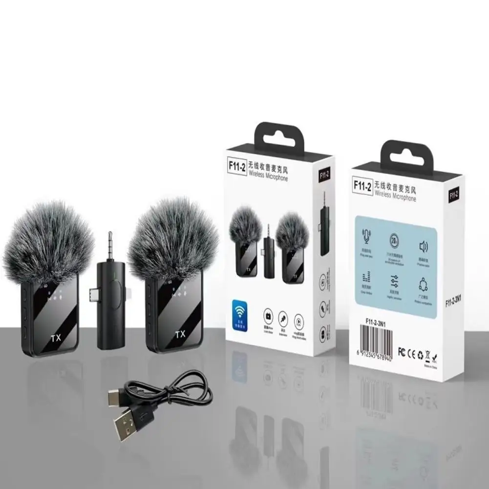 Professional Wireless Lavalier Microphone For Smartphones, Computers and Cameras, Live Broadcast, Vlog, Plug and Play