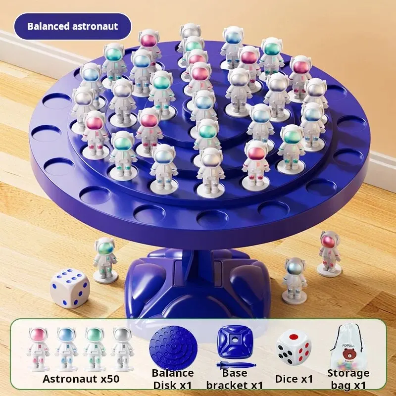 1pc Children\'s Puzzle Balance Tree Folding Space Man Board Game Leisure Parent-Child Interactive Tabletop Combat Toys