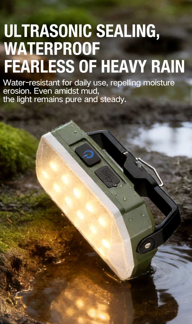 Tragbare Outdoor-Campinglaterne, superlange 4000-mAh-Batterie, wiederaufladbares Notlicht, starker Magnet, Arbeitslicht für Reparaturen – Detail 11