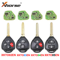 5PCS Xhorse XK Series Wire Universal Remote Key XKTO02EN XKTO03EN XKTO04EN XKTO05EN For Toyota Style for VVDI2 / VVDI Mini