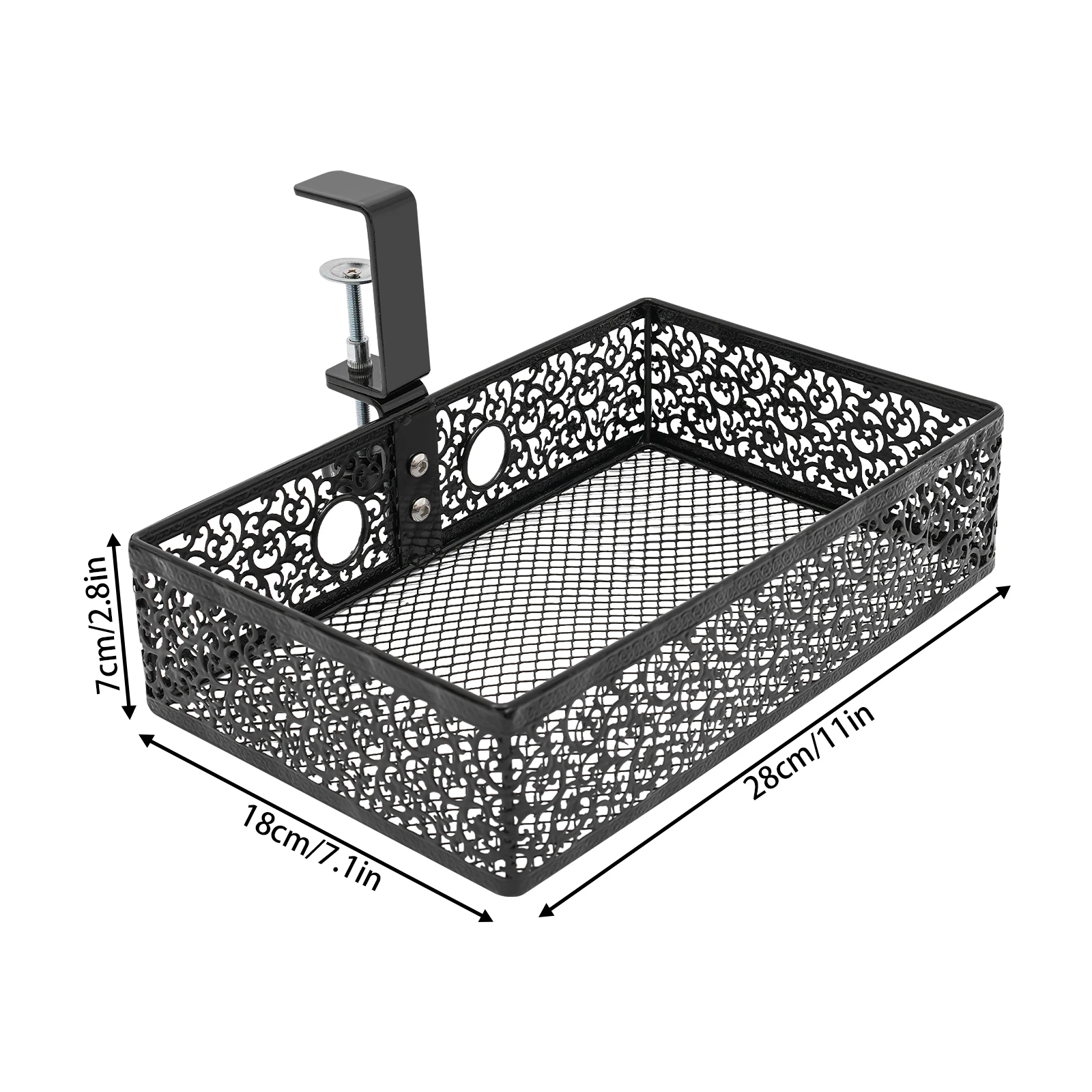 Under Desk Storage Organizer 360° Rotatable Under Desk Organizer  2kg/4.41lbs 11*7.1*2.8in