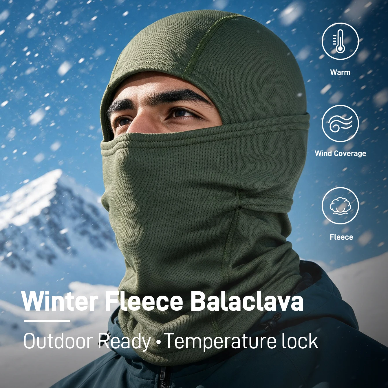 Winter Cycling Face Mask Multifunctional Neck Warmer Windproof Cold Resistant Wearable Sunscreen for Motorcycle Riding