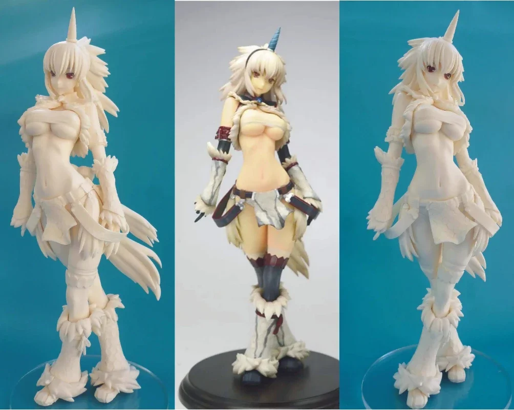 Anime Game Monster Hunter Kirin costume Figures kawaii resin GK DIY manual White assembly Model Statue Toys doll Collection Gift