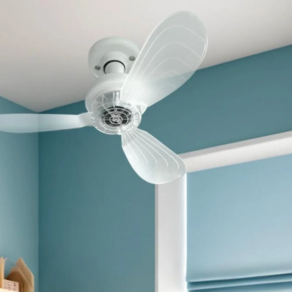 Detachable Ceiling Fan with E27 Screw Mouth Household Electric Fan Silent Operation Three Blade Design for Bedroom and Study Use